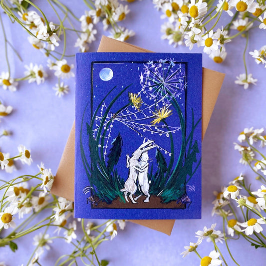 Waltzing Rabbits — Valentine's Day, Wedding, Anniversary Card