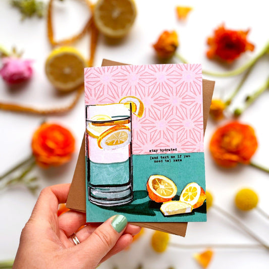 Stay Hydrated Support Card — Get Well, Encouragement, Sympathy Card
