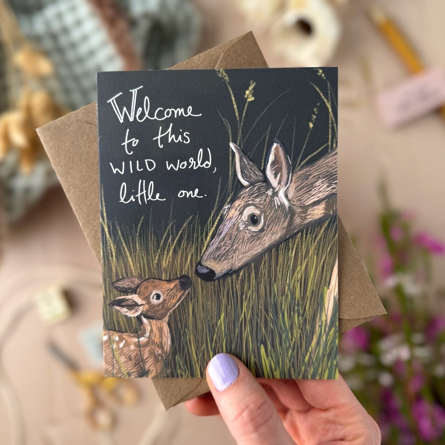 Welcome to this Wild World, Little One Card — Baby Card