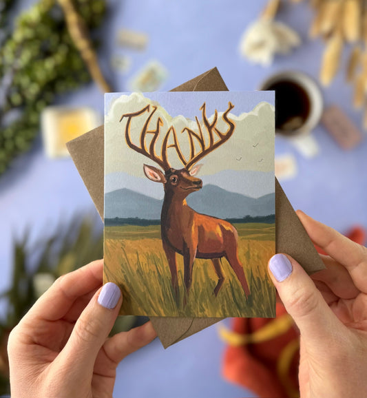 Thanks Deer — Thank You Card