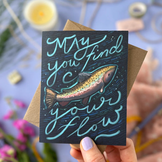 May You Find Your Flow Fish — Encouragement, Graduation Card