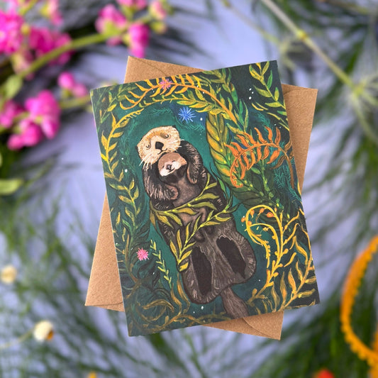 Sea Otter Mama and Baby — Baby, Mother's Day, Everyday Card