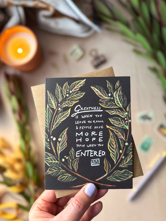 Greatness Is When — Thank You Card