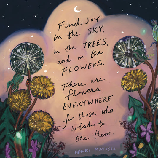 "Find Joy in the Sky" Henri Matisse Quote Card