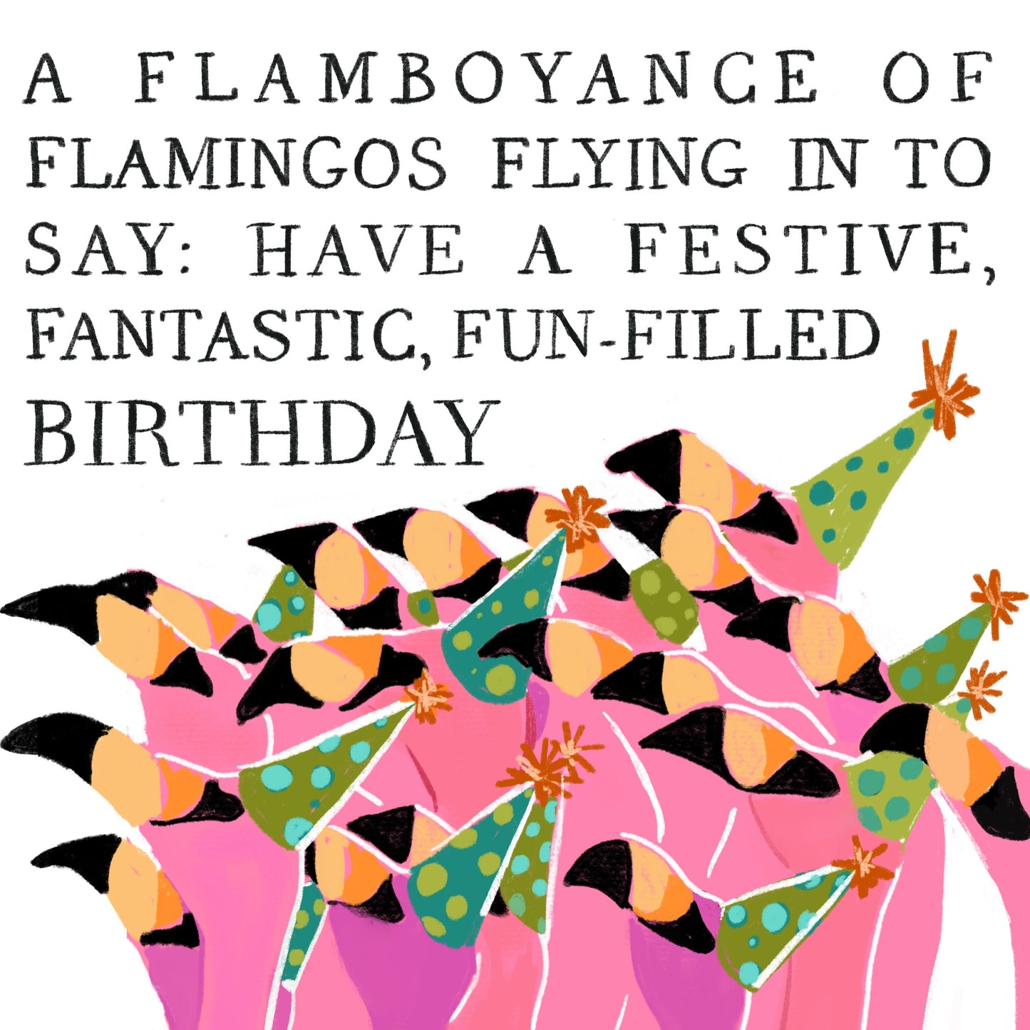 Party Flamingos — Birthday Card