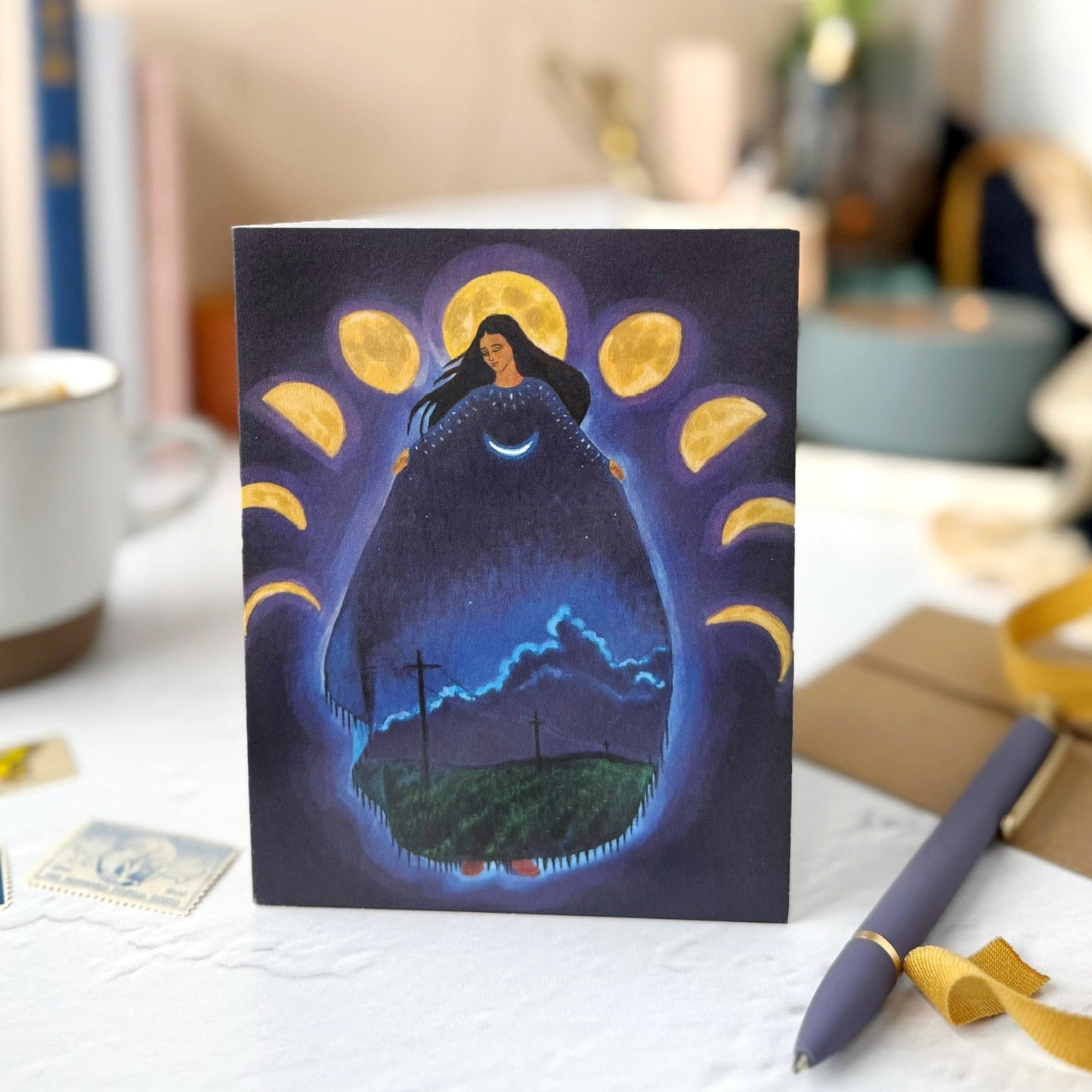 Our Lady of the Moon II — Sympathy Card, Everyday Card
