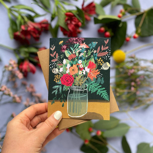 Mustard Farmhouse Bouquet — Thank You, Birthday, Everyday Card