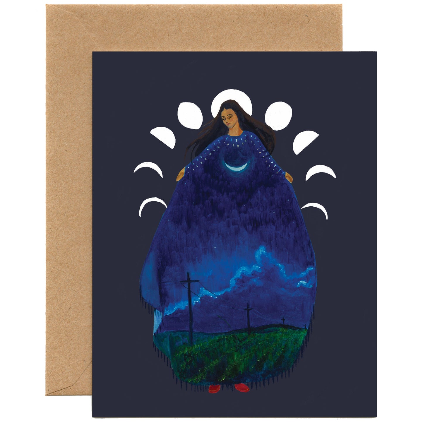Our Lady of the Moon (Single Card) A2 Card Tiny and Snail