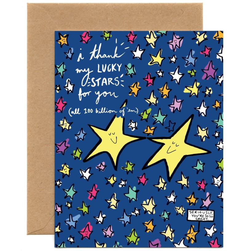 Thank My Lucky Stars (Single Card) A2 Card Tiny and Snail