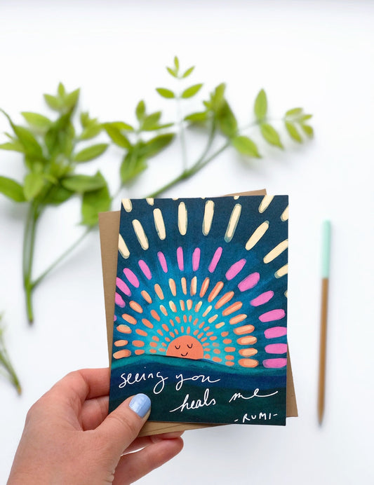 Who heals you with their presence?