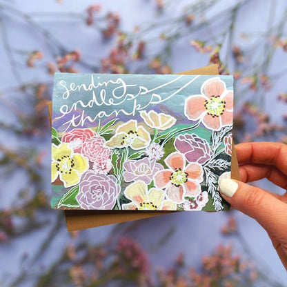 Sending Endless Thanks Florals — Thank You Card