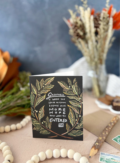 Greatness Is When — Thank You Card