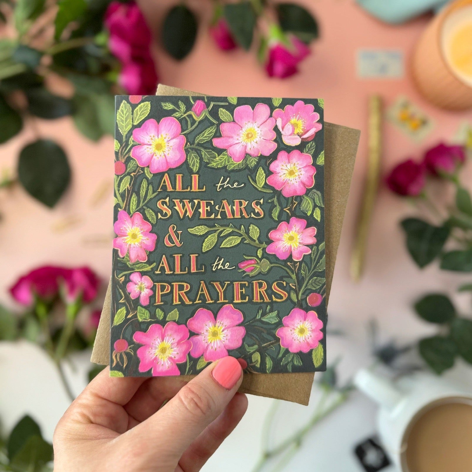All the swears and all the prayers - in hand