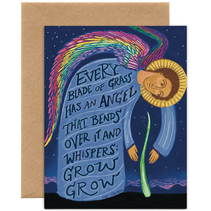 Every Blade of Grass Angel Card— Thank You, Encouragement Card