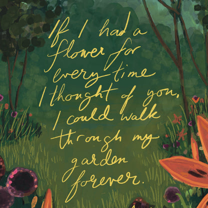 If I had a flower — Birthday, Thank You, Everyday Card