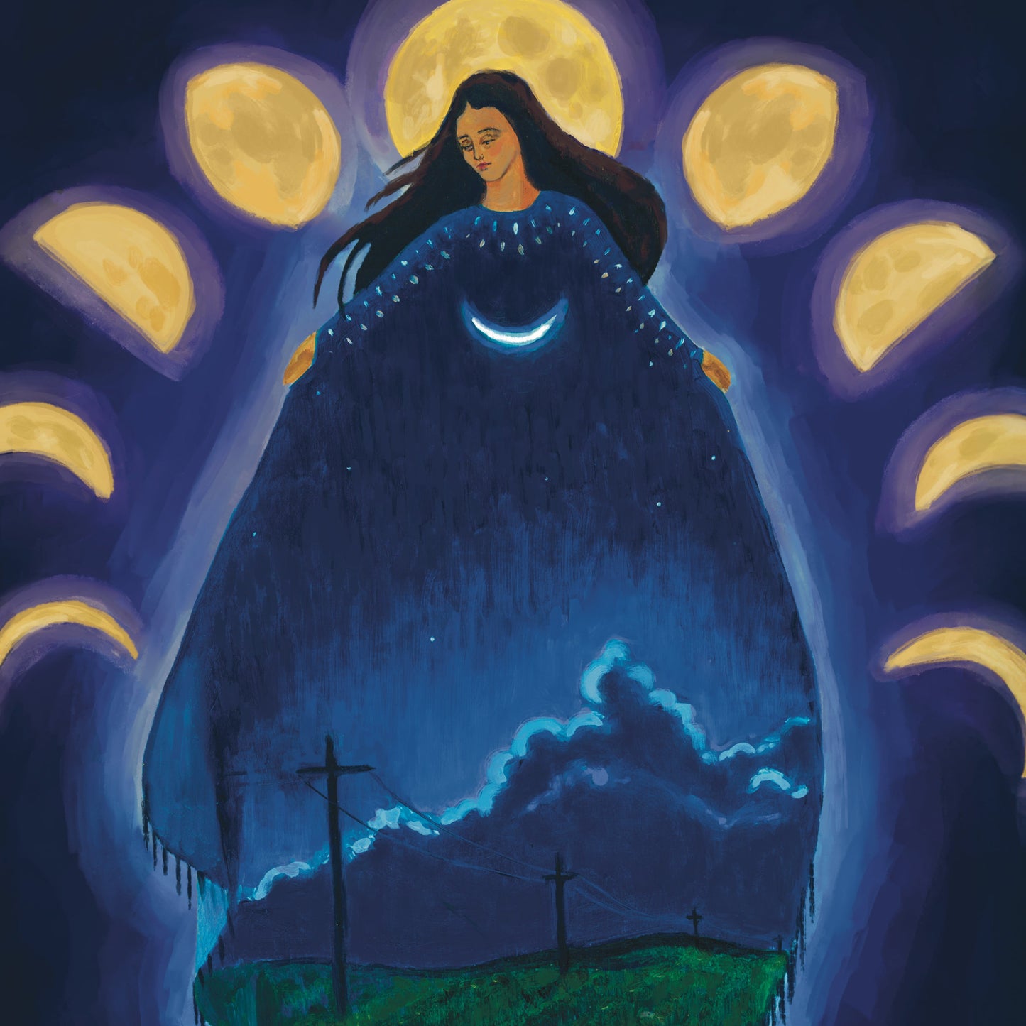 Our Lady of the Moon II — Sympathy Card, Everyday Card