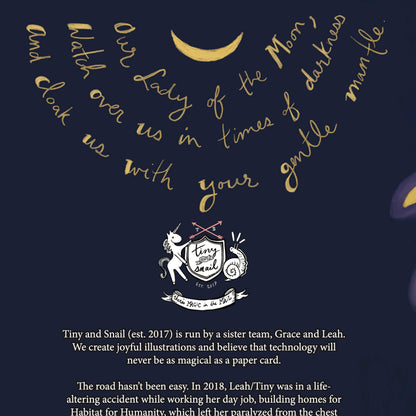 Our Lady of the Moon II — Sympathy Card, Everyday Card