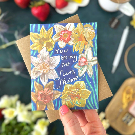 You Bring the Sunshine - card by Tiny and Snail - in hand