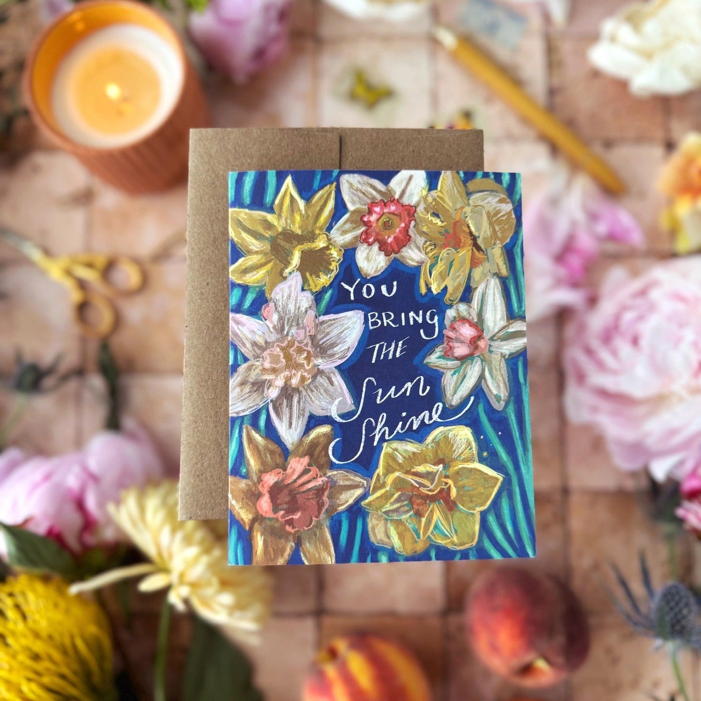 You Bring the Sunshine - card by Tiny and Snail - on tile