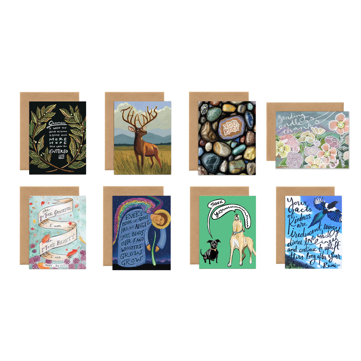 Thank You Cards Pack of 8