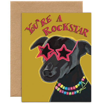 You're a Rockstar— Birthday Card, Thank You Card, Encouragement Card, Appreciation Card