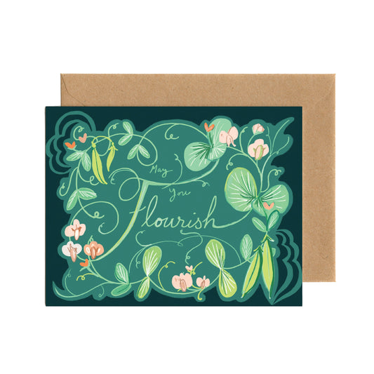 May You Flourish A2 Card Tiny and Snail